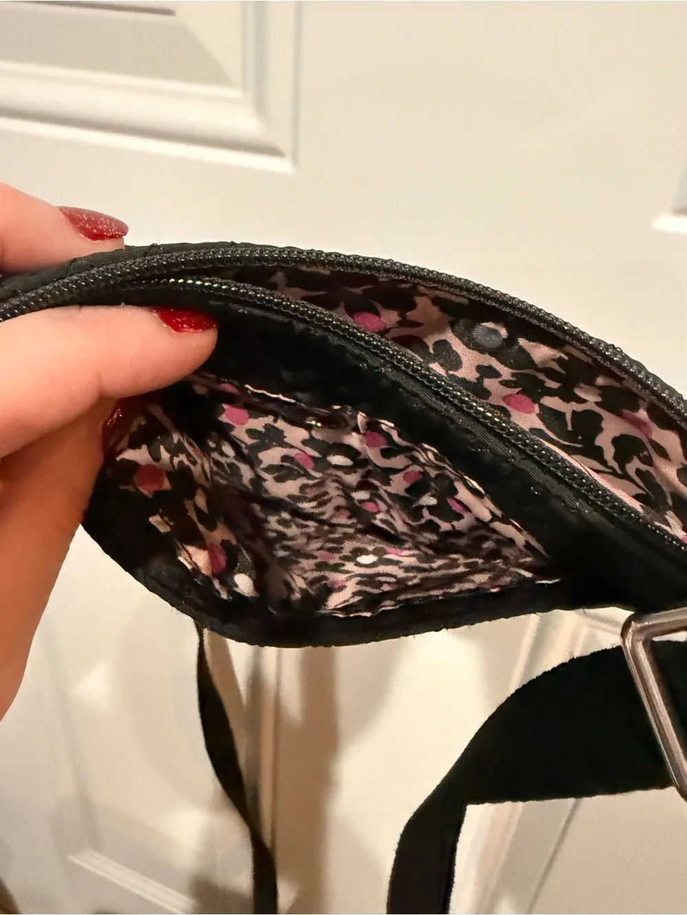 Vera Bradley Black Quilted Messenger Crossbody